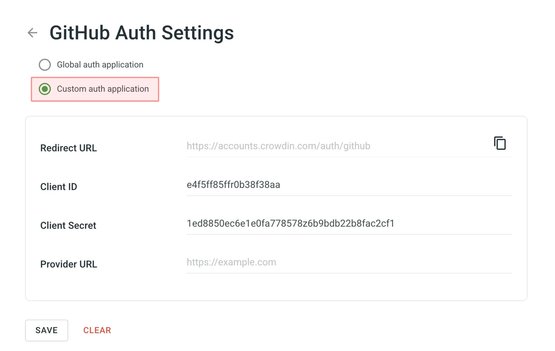 Authentication Custom Auth App Credentials