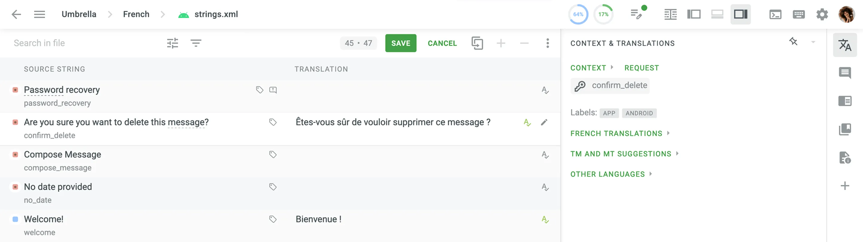 Suggesting Translations